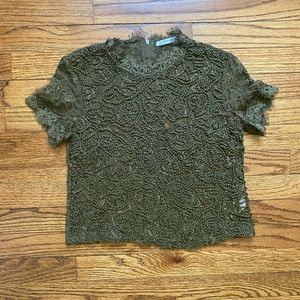 Zara Lace Green Top